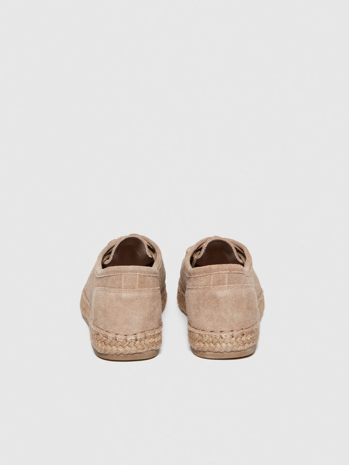 Lace-up espadrilles in suede - men's shoes - Beige | Sisley image number 2